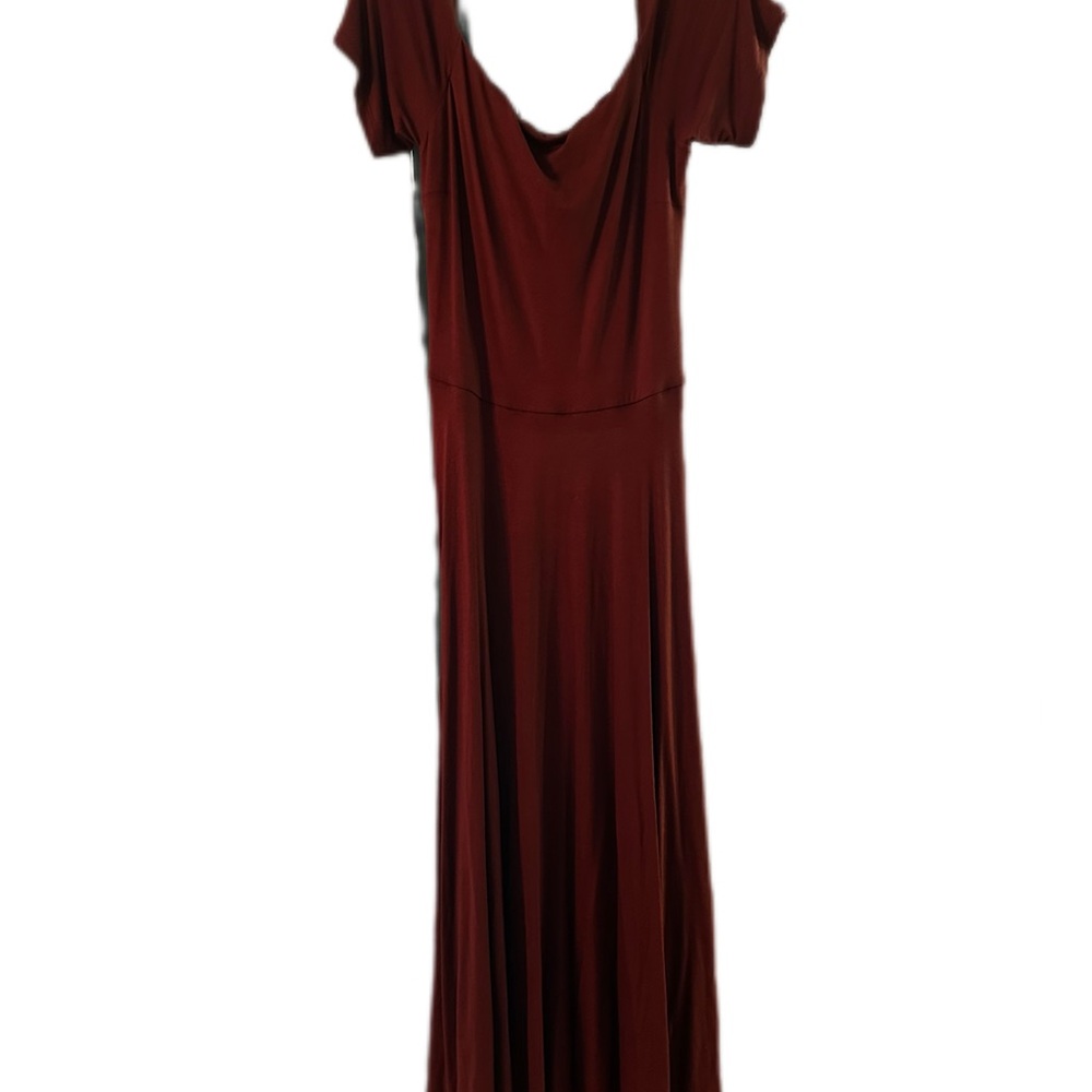 H&M Red Maxi Gown with Flutter Sleeves